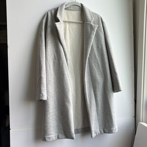 Vuori Women’s fleece lined sweatpant material oversized duster coat!!